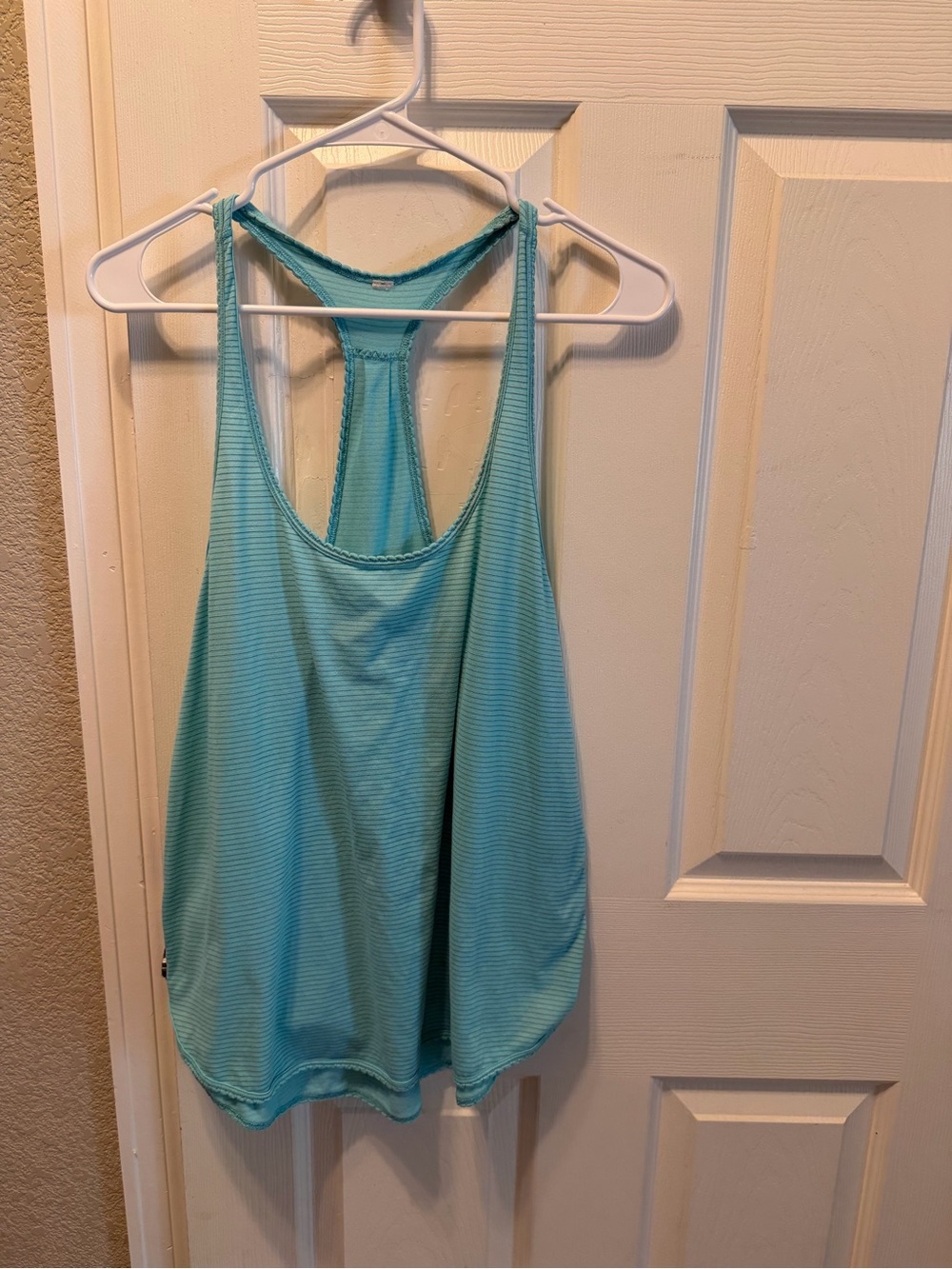 lululemon athletica Aqua Striped Racerback Tank